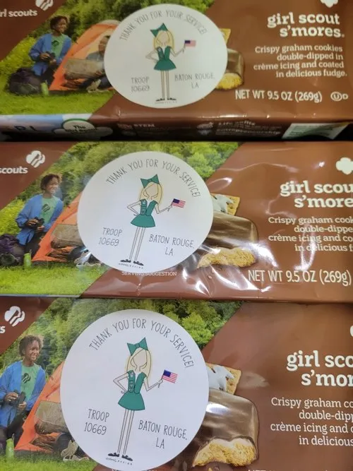 trooop 10669 girl scout cookies deployed troops smores
