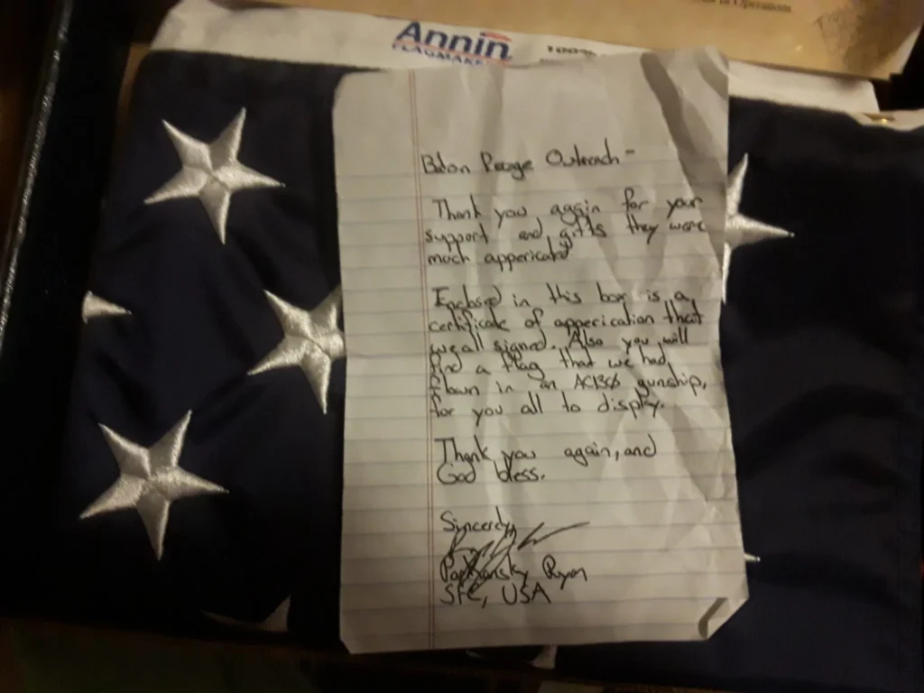 letter from sgt ryan parkansky