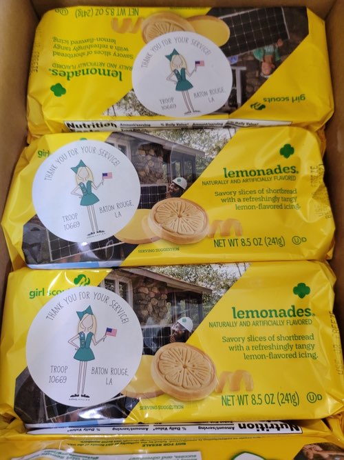 trooop 10669 girl scout cookies deployed troops lemonade