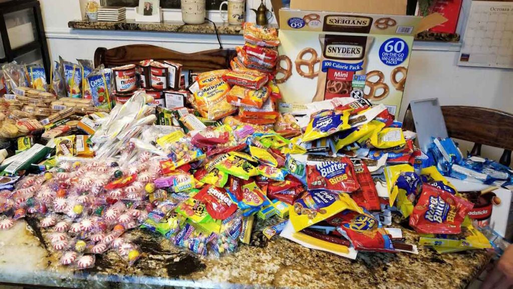 care package items from event at mooyah