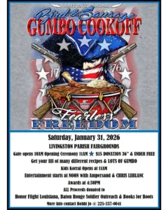 watsons annual bird sausage gumbo cookoff 2026