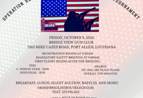Operation Reload 4 Heroes 2nd Annual Sporting Clay Tournament flyer, October 9 2026